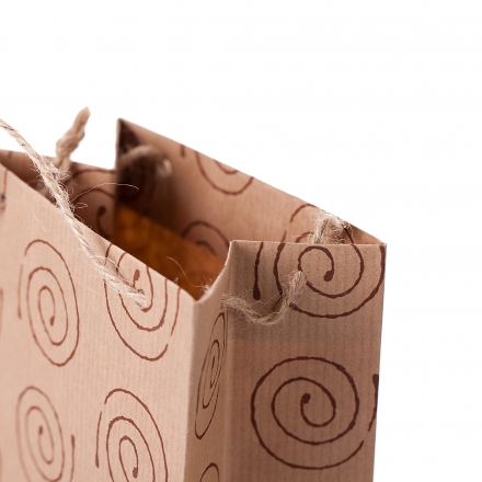 Bag 120 g brown ribbed natron